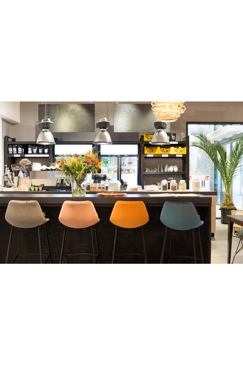 Velvet Upholstered Bar Stools (2) | Oroa.com