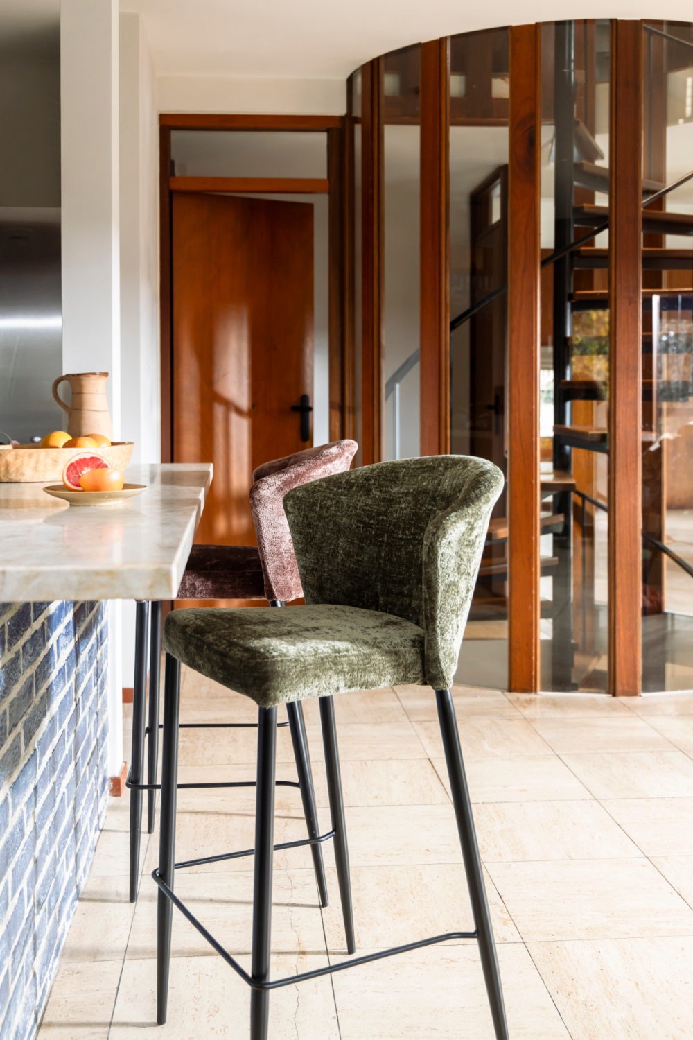 Upholstered Counter Stools (2) | Dutchbone Georgia | Oroa.com