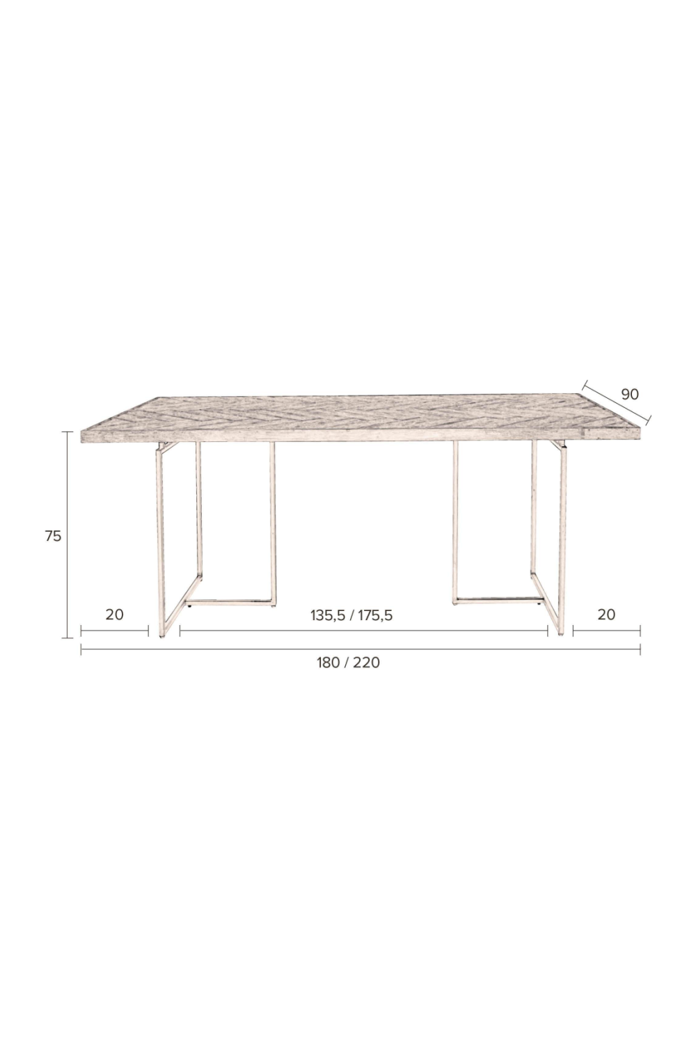 Vintage Brass Dining Table | Dutchbone Class | Oroa.com