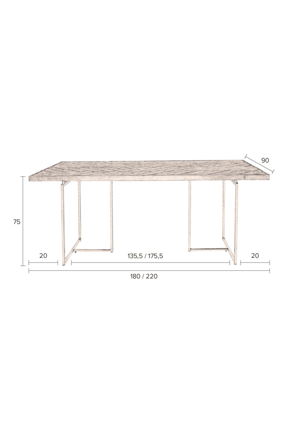 Vintage Brass Dining Table | Dutchbone Class | Oroa.com