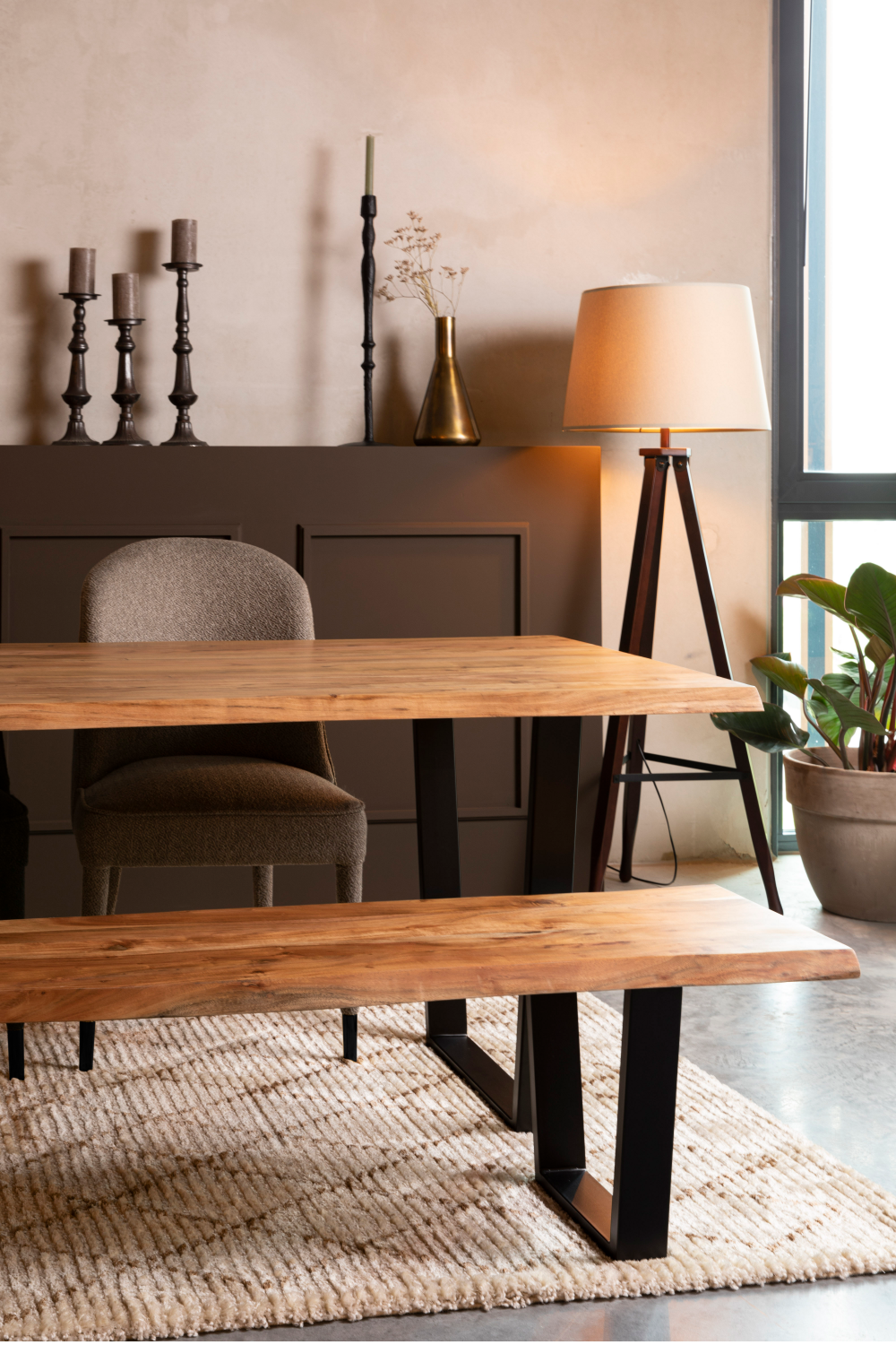 Solid Acacia Dining Table | Dutchbone Aka | OROA.com