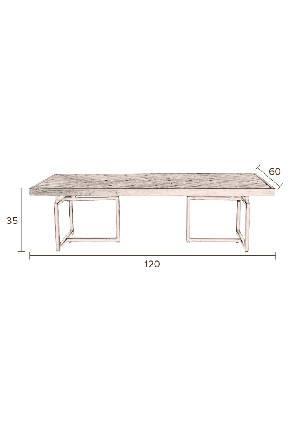 Rectangular Acacia Coffee Table | Dutchbone Class | OROA.com