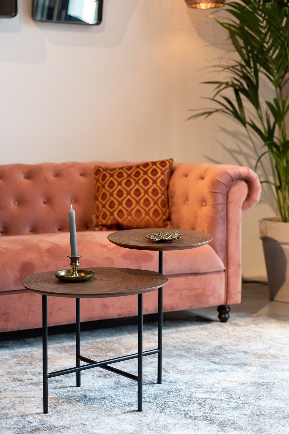 Nesting Walnut End Table | Dutchbone Mathison | DutchFurniture.com