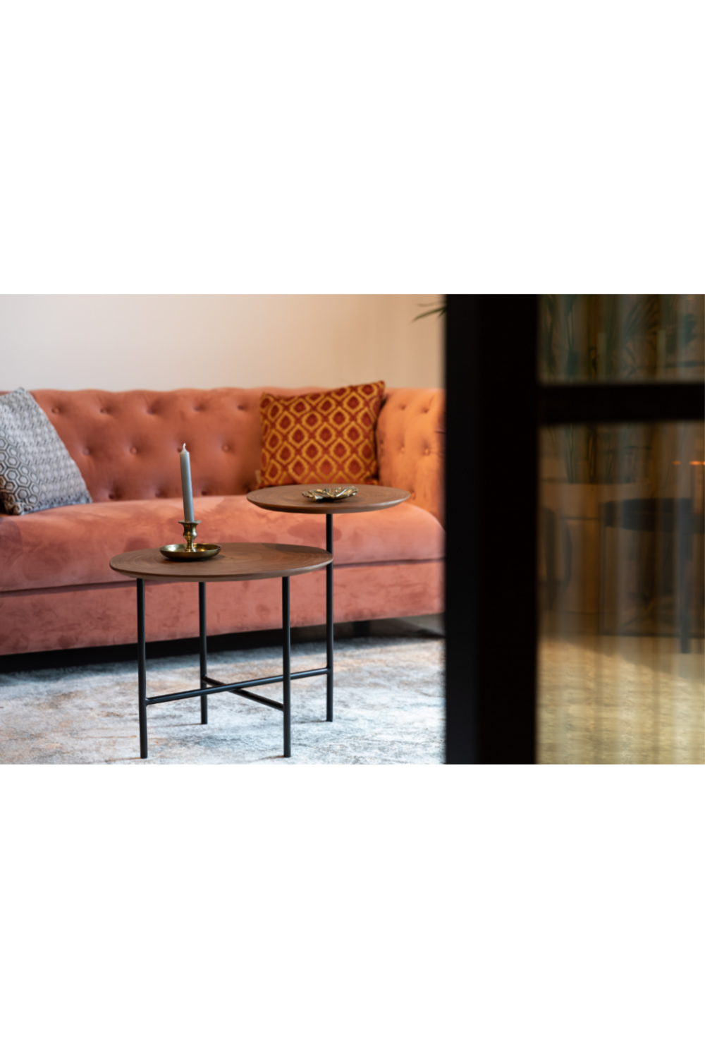 Nesting Walnut End Table | Dutchbone Mathison | DutchFurniture.com