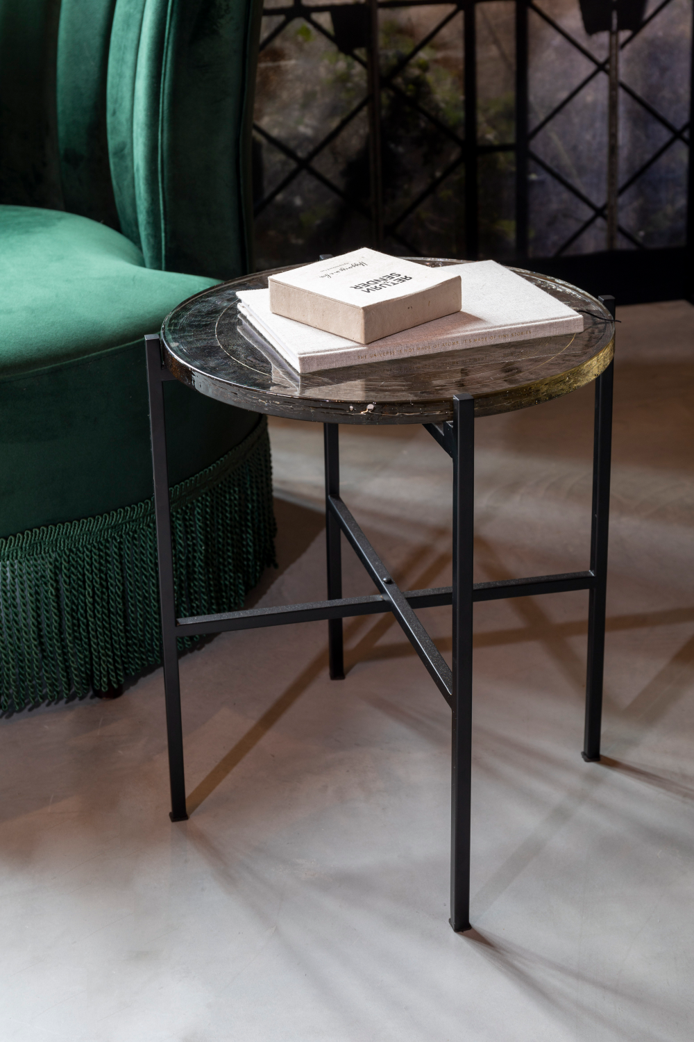 Casted Glass Side Table | Dutchbone Vidrio | OROA.com