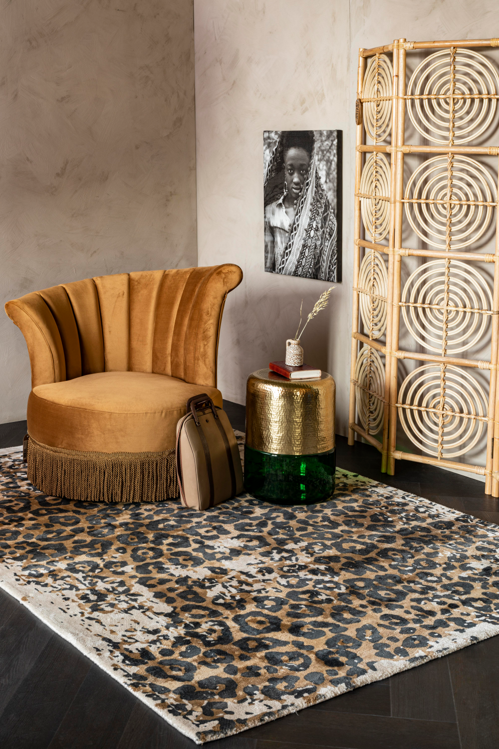 Tinted Glass Base Side Table | Dutchbone Cave | OROA.com