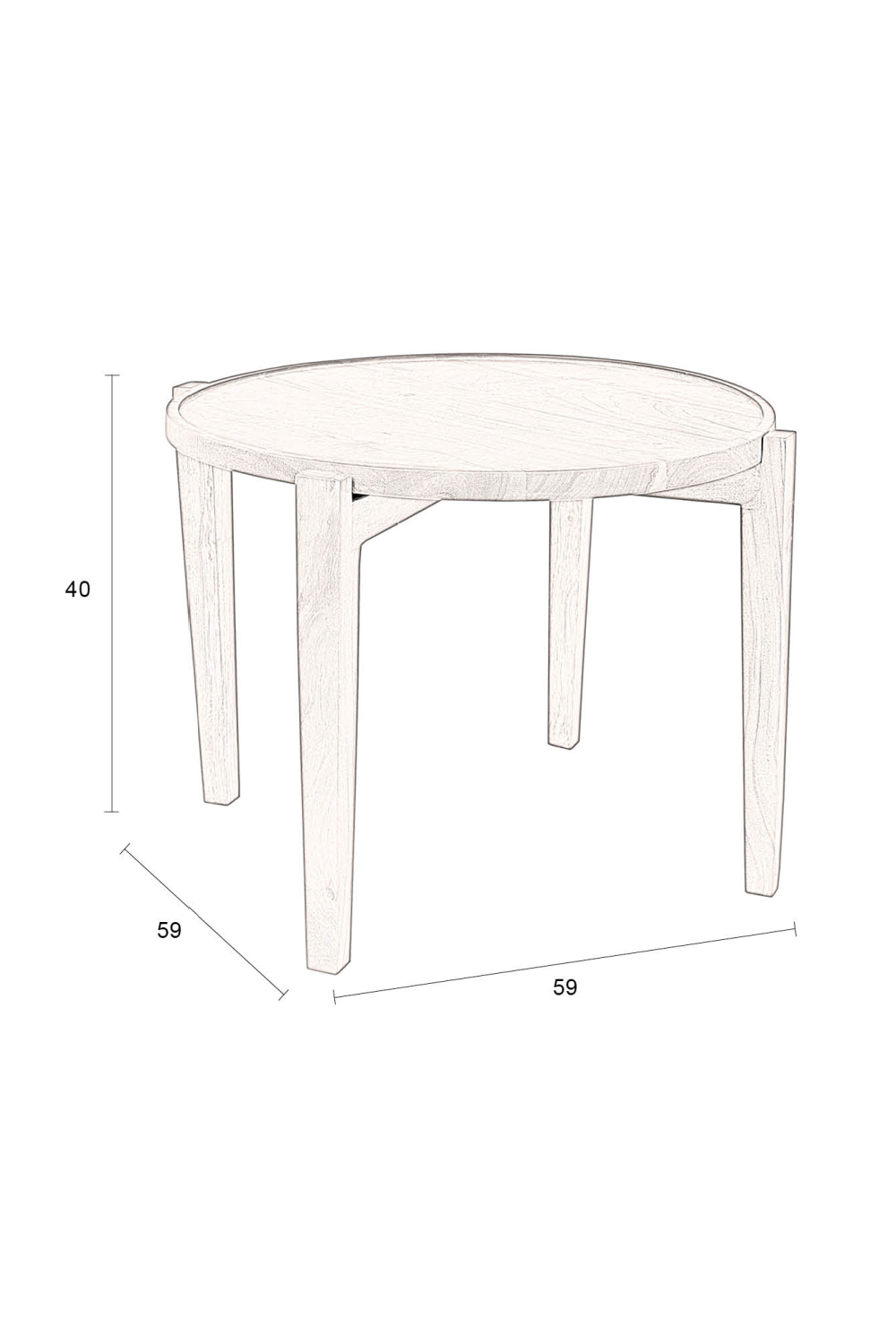 Acacia Round Coffee Table | Dutchbone Shane | OROA.com