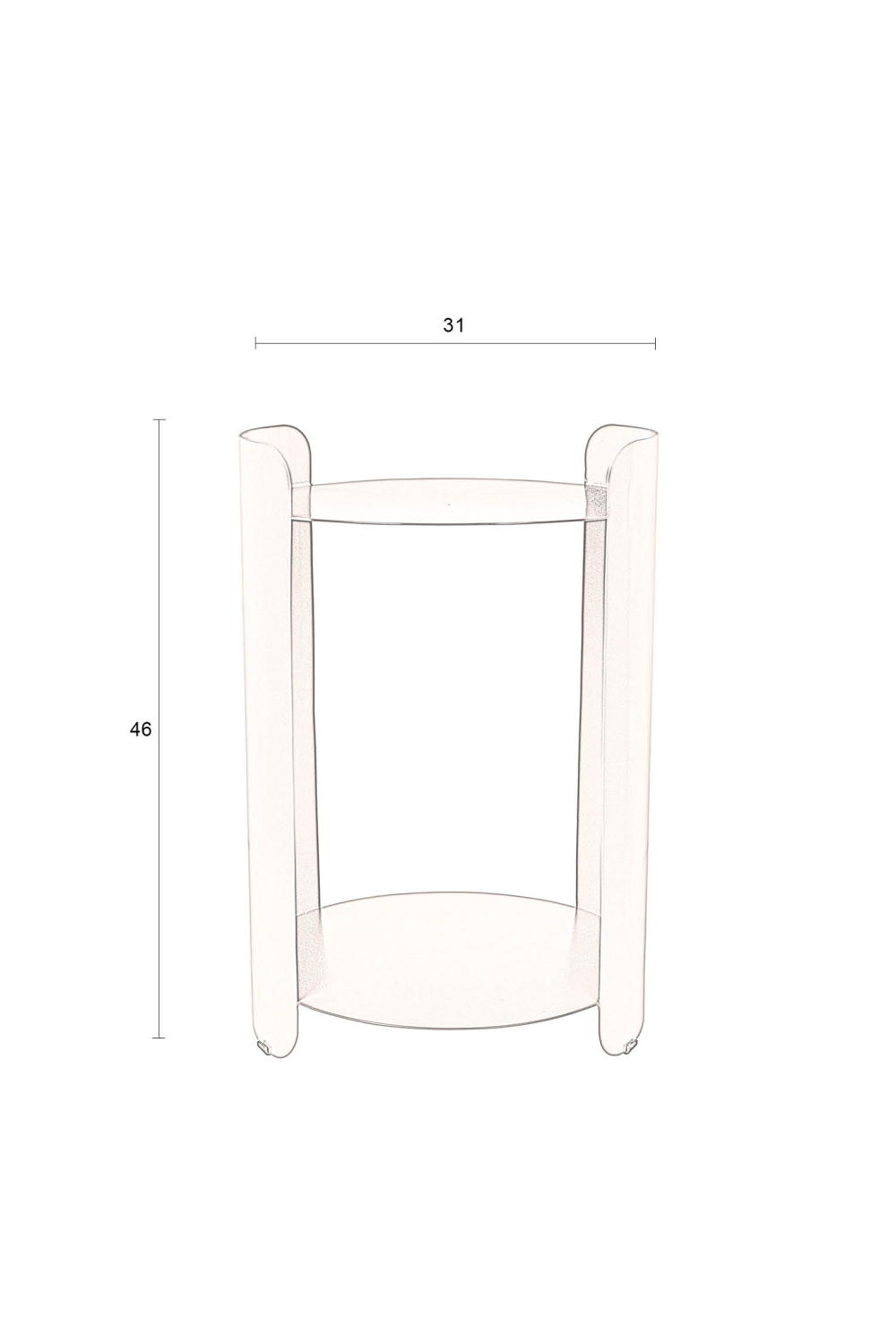 Powder Coated Steel Side Table | Dutchbone Navagio | OROA.com