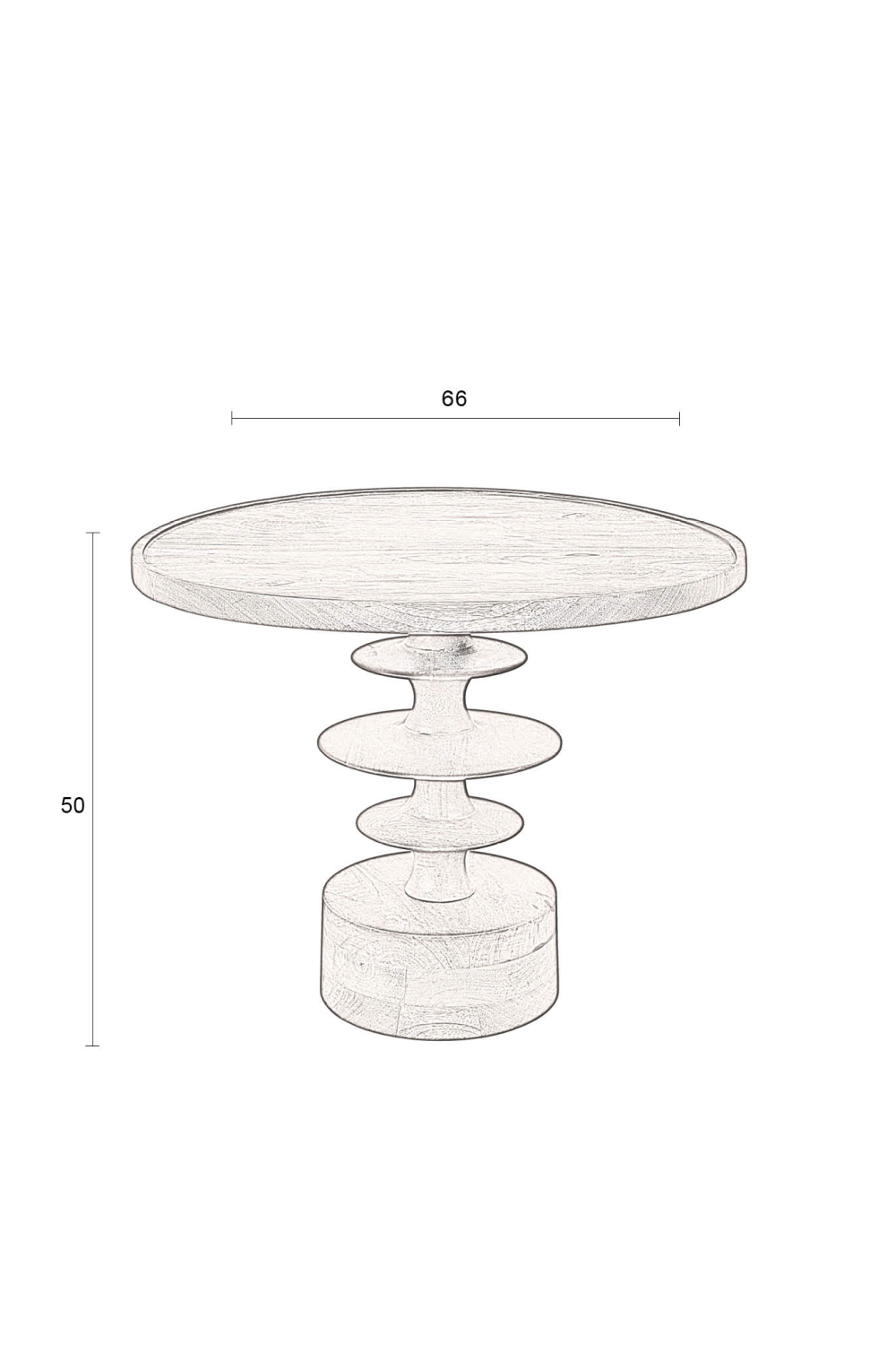 Round Wooden Coffee Table | Dutchbone Cath OROA.com