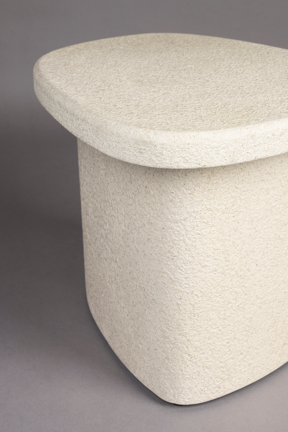 Organic-Shaped Beige Side Table | Dutchbone Veda | OROA.com