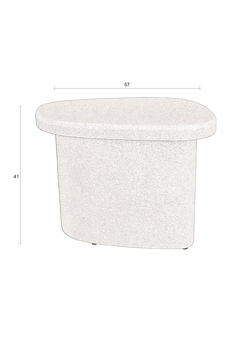 Organic-Shaped Beige Side Table | Dutchbone Veda | OROA.com