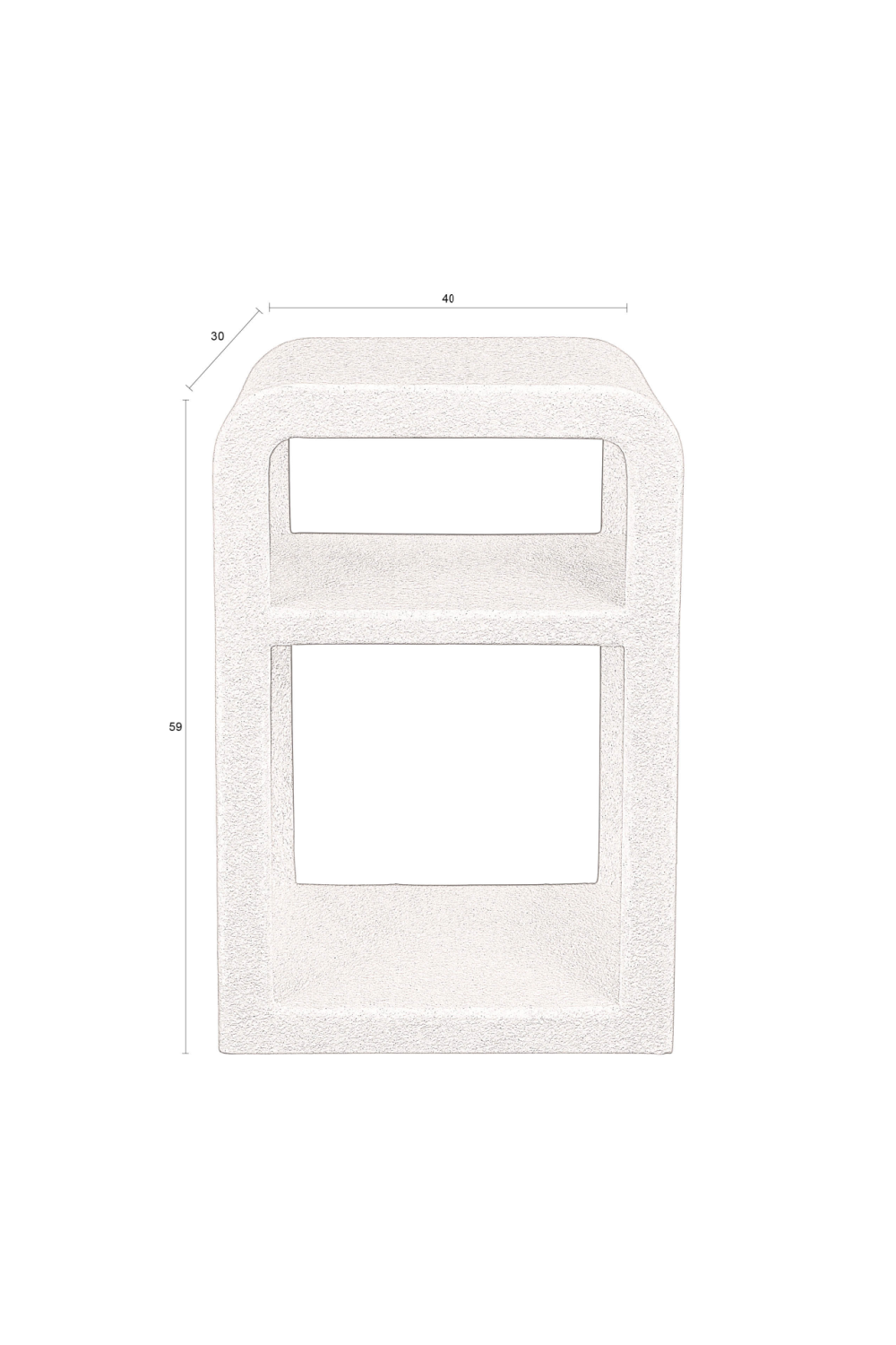 Beige Modern Bedside Table | Dutchbone Veda | OROA.com