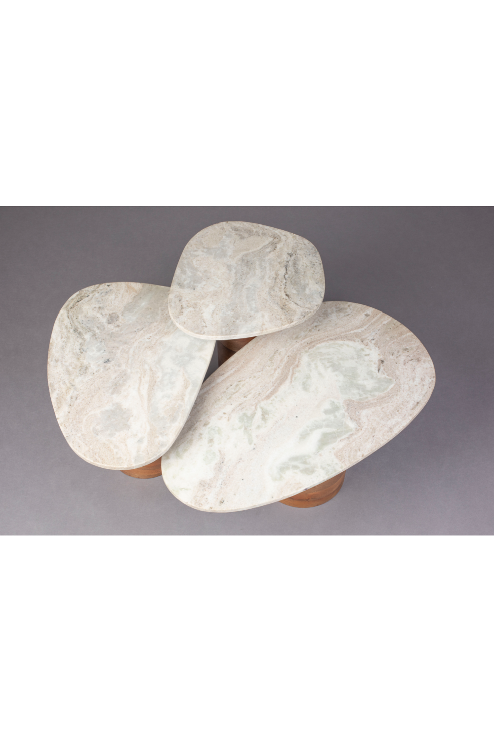 Marble Pedestal Side Tables (3) | Dutchbone Suki | OROA.com
