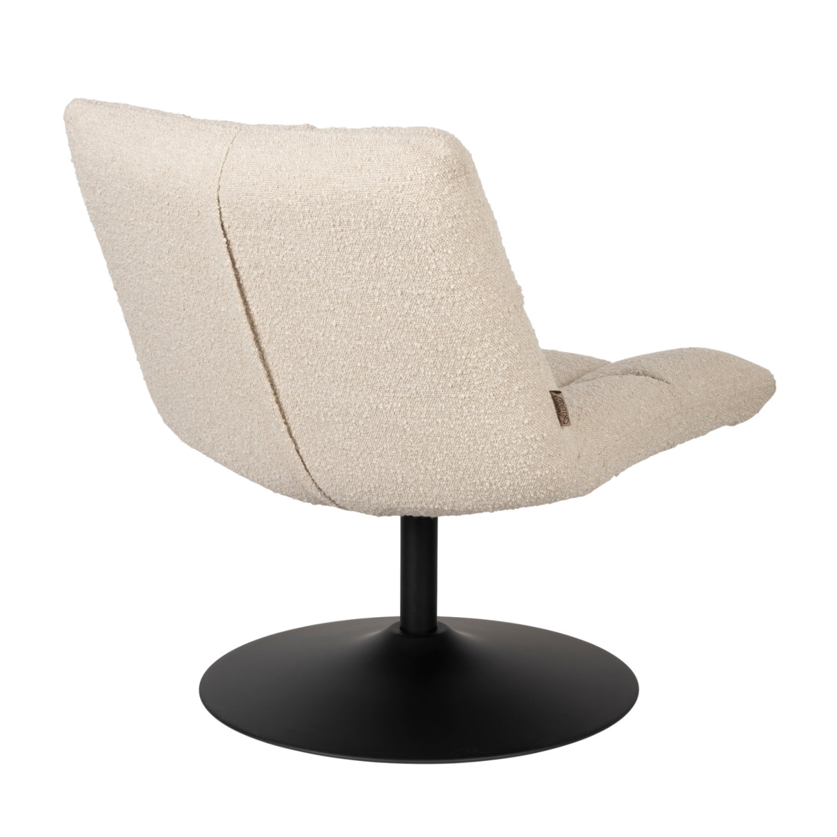 White Boucle Swivel Lounge Chair | Oroa.com