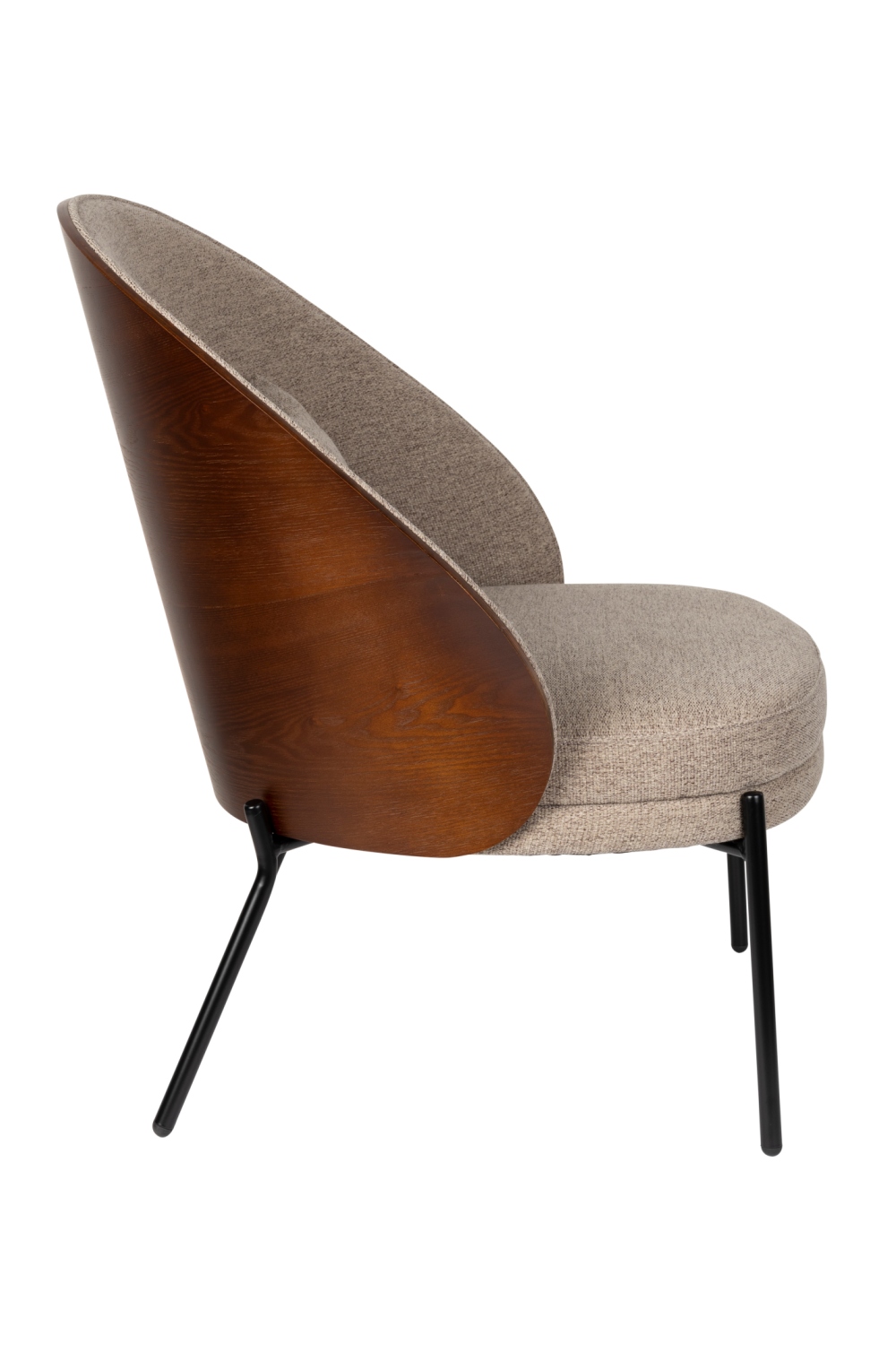 Beige Fabric Lounge Chair | Dutchbone Rodin | OROA.com