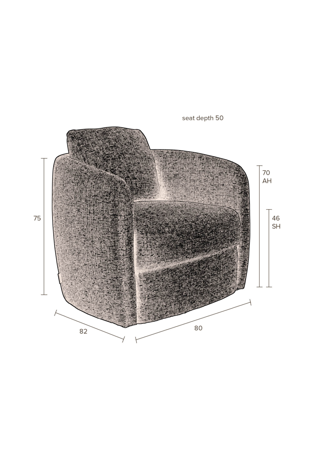 Barrel Lounge Chair | Dutchbone Boho | OROA.com