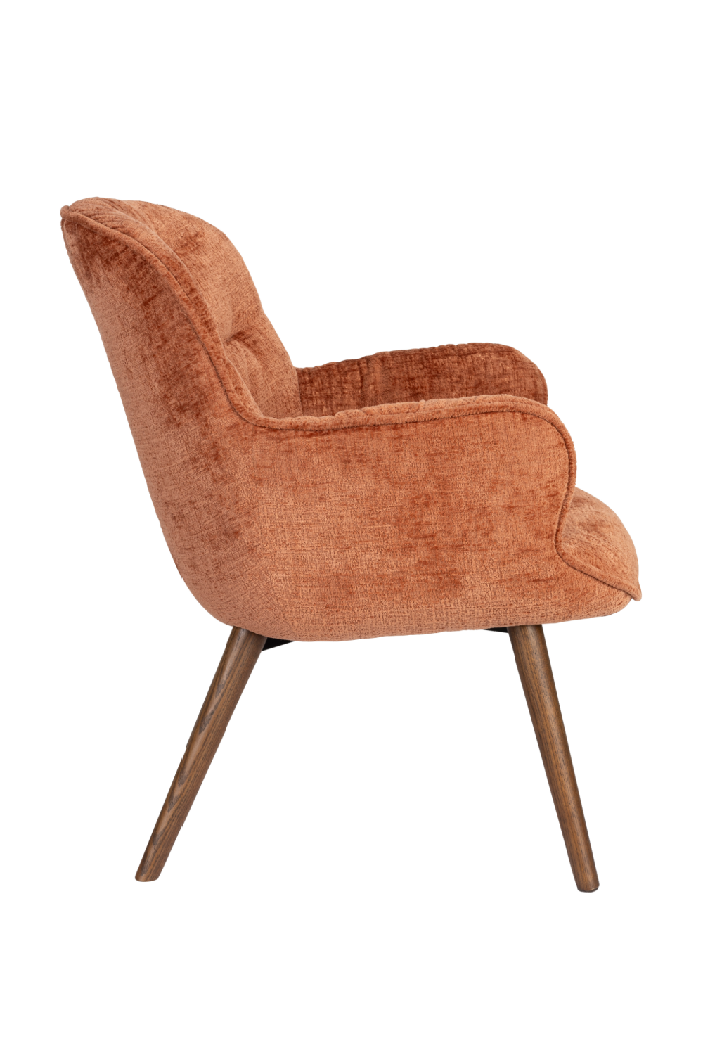 Velvet Vintage Style Lounge Chair | Dutchbone Lenn | OROA.com