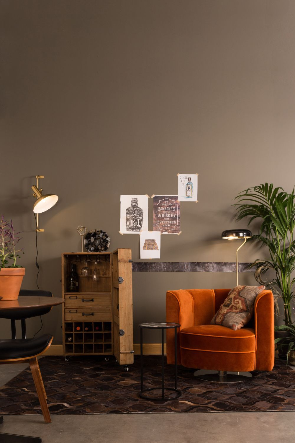 Wheeled Bar Cabinet | Dutchbone Lico | DutchFurniture.com