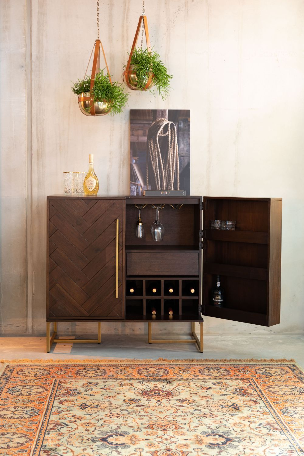 Wood 2-Door Cabinet | Oroa.com