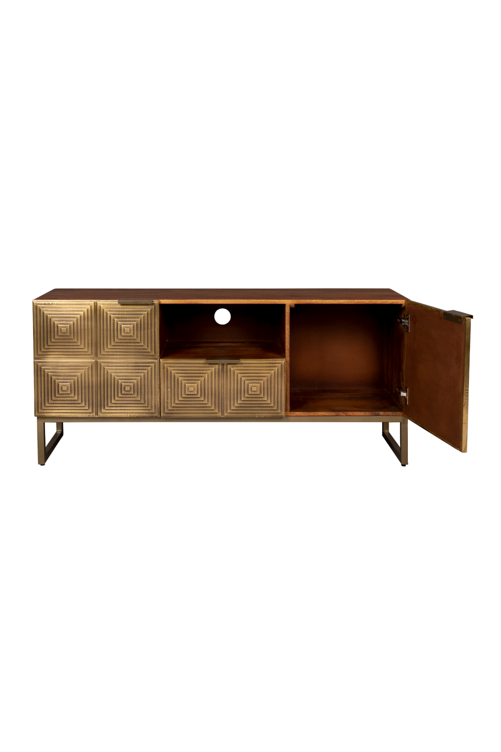 Art Deco Brass Sideboard | Dutchbone Volan | DutchFurniture.com