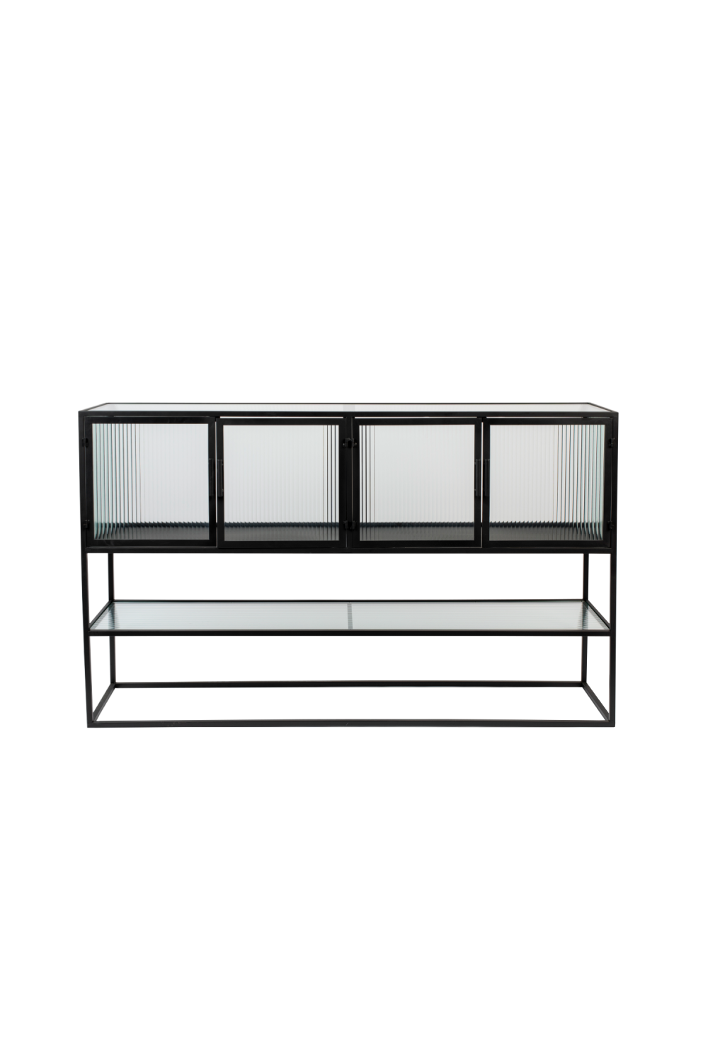 Black Framed Glass Sideboard | Dutchbone Boli | OROA.com
