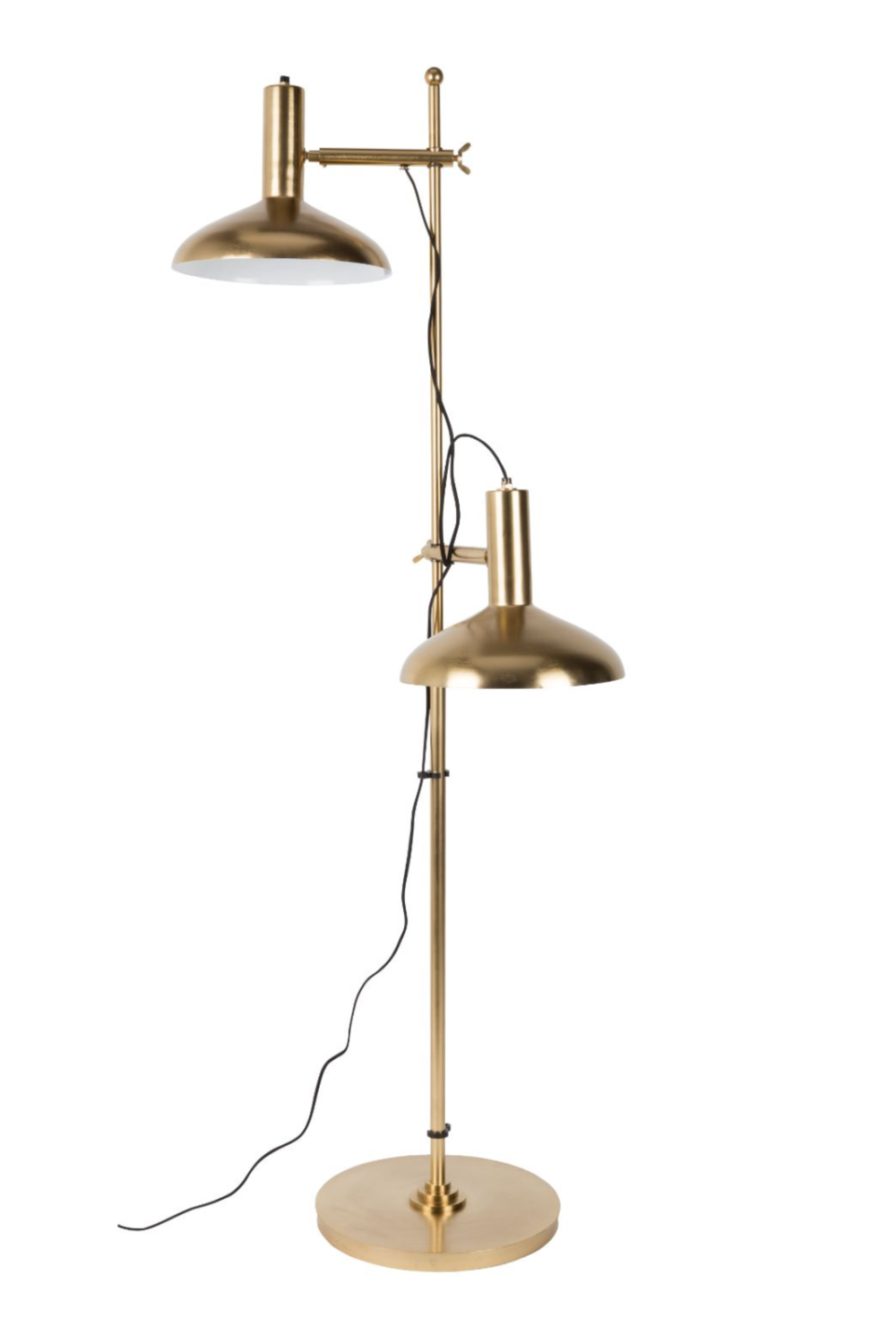 Brass 2-Light Floor Lamp | Dutchbone Karish | DutchFurniture.com