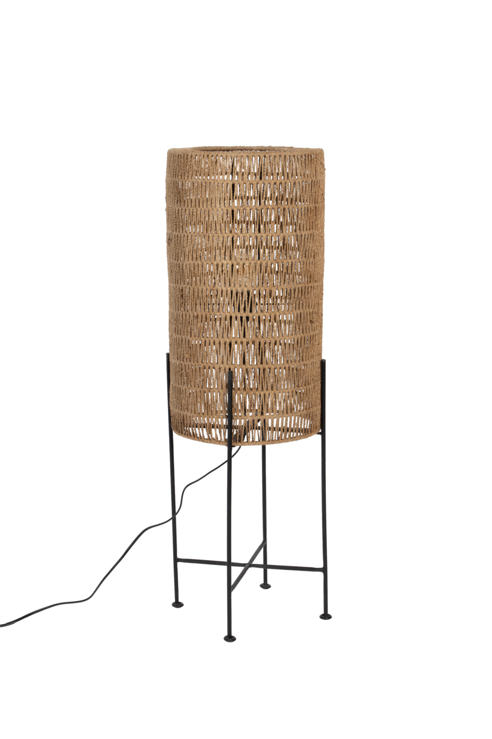 Cylindrical Jute Floor Lamp | Dutchbone Kari | OROA.com