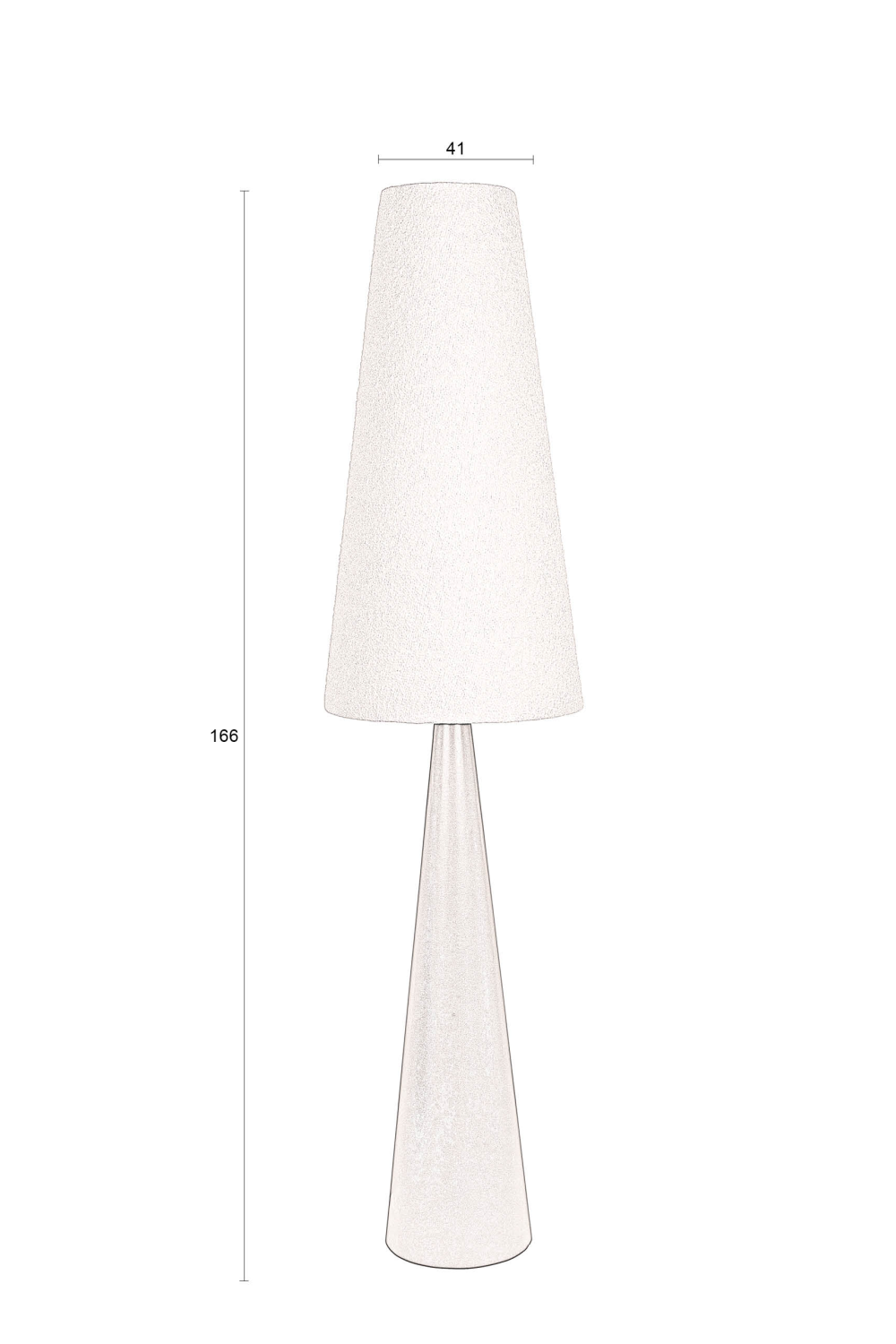 Beige Bouclé Conical Floor Lamp | Dutchbone Miki | OROA.com