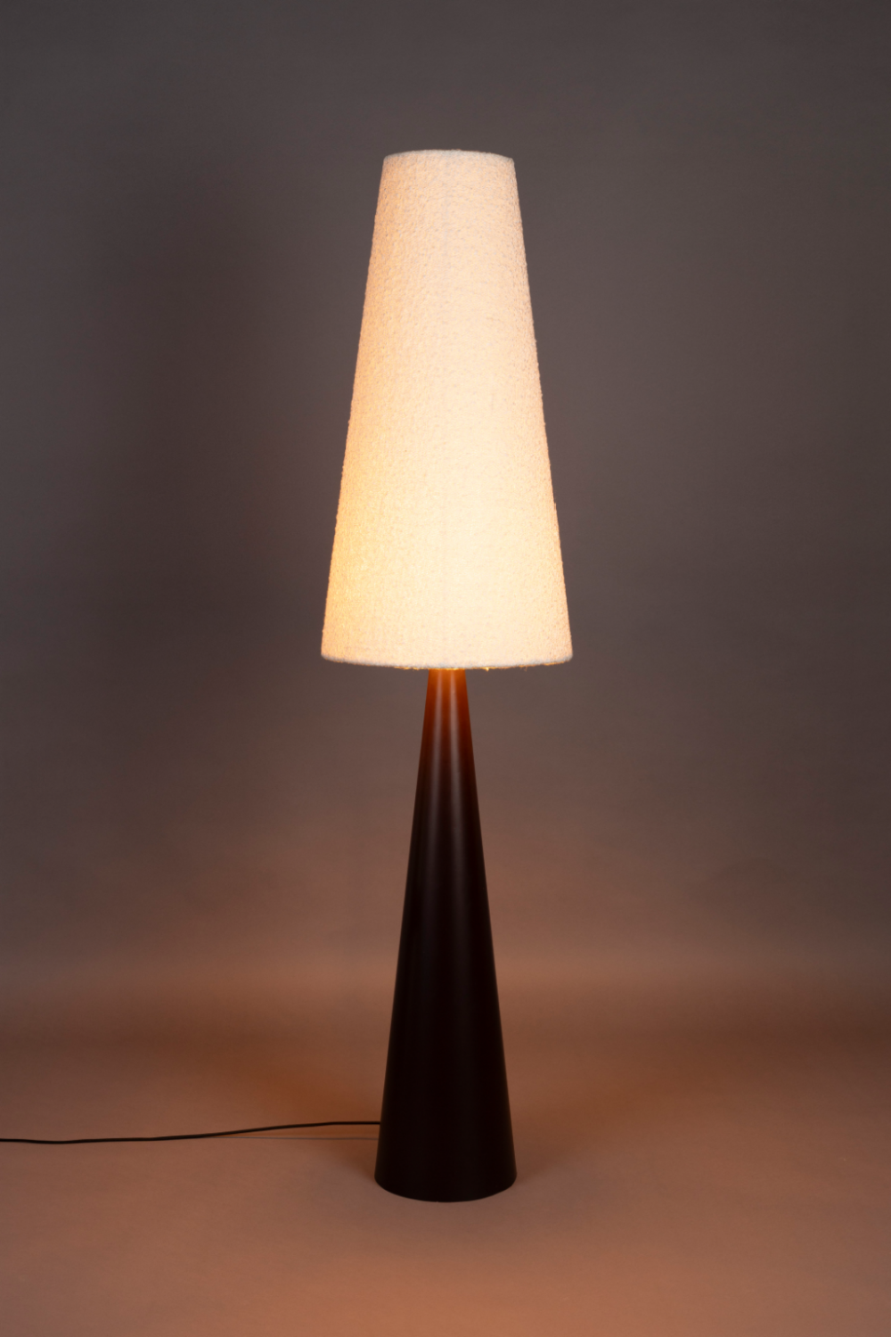 Beige Bouclé Conical Floor Lamp | Oroa.com
