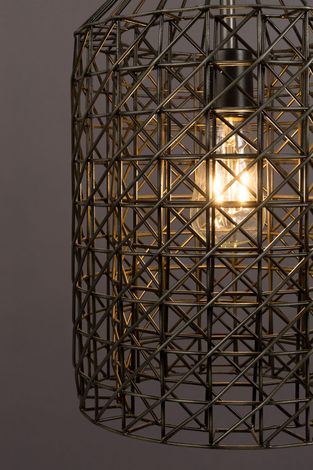 Gray Metal Weave Pendant Lamp L | Dutchbone Jim | DutchFurniture.com