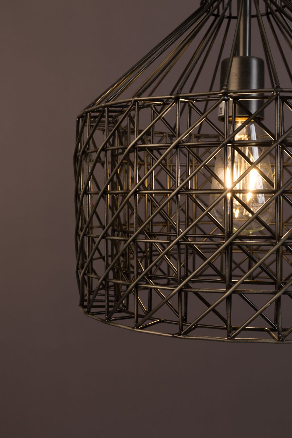 Gray Metal Weave Pendant Lamp | Dutchbone Jim | Oroa.com