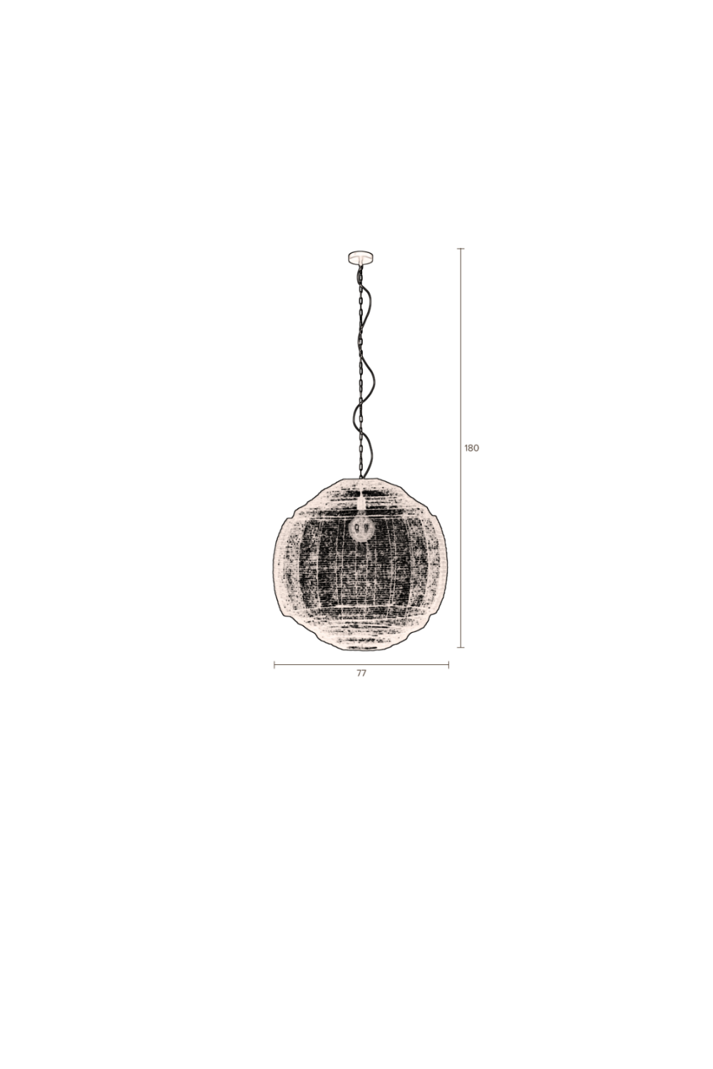Round Black Pendant Lamp | Dutchbone Meezan | Oroatrade.com