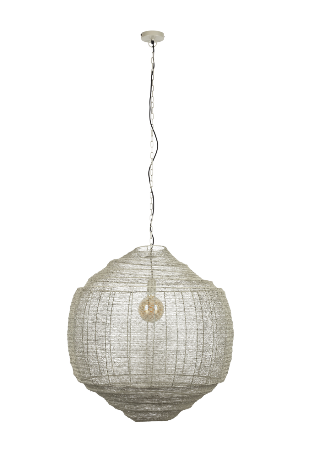 Round Gray Pendant Lamp | Dutchbone Meezan | OROA.com