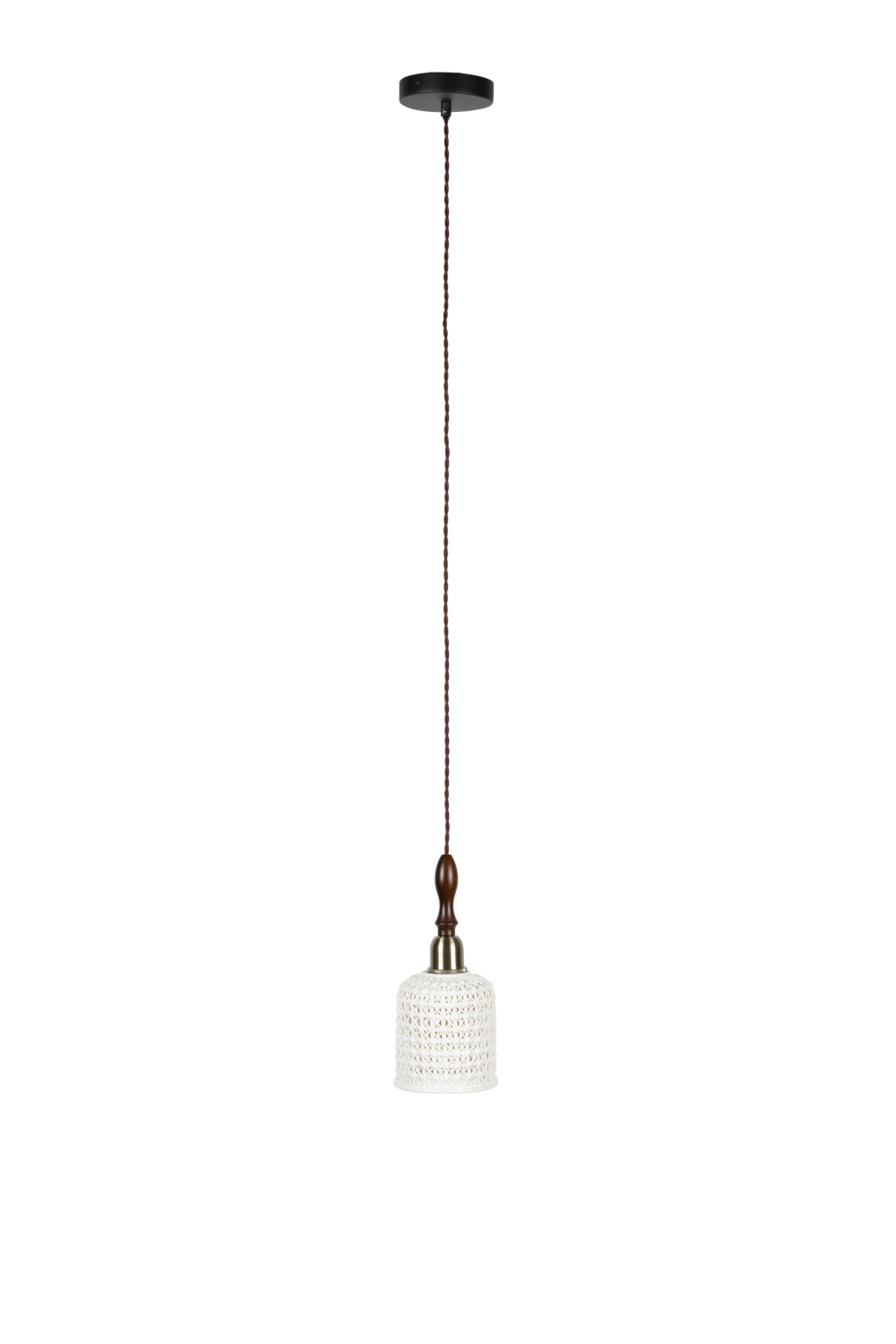 White Ceramic Pendant Lamp | Dutchbone Poppy | OROA.com