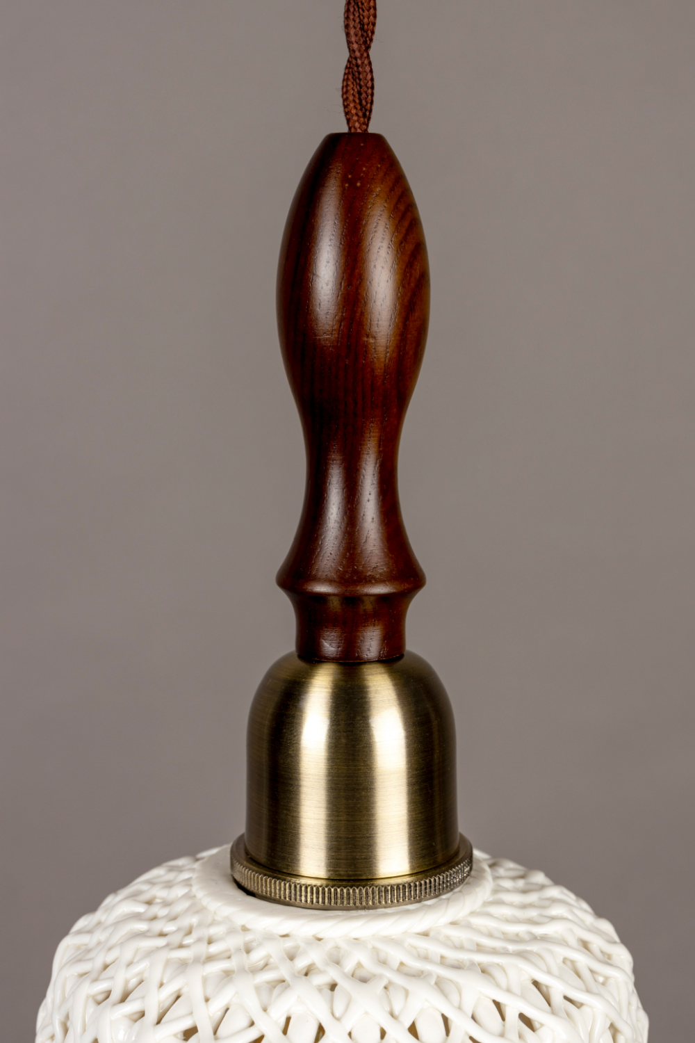 White Ceramic Pendant Lamp | Dutchbone Poppy | OROA.com