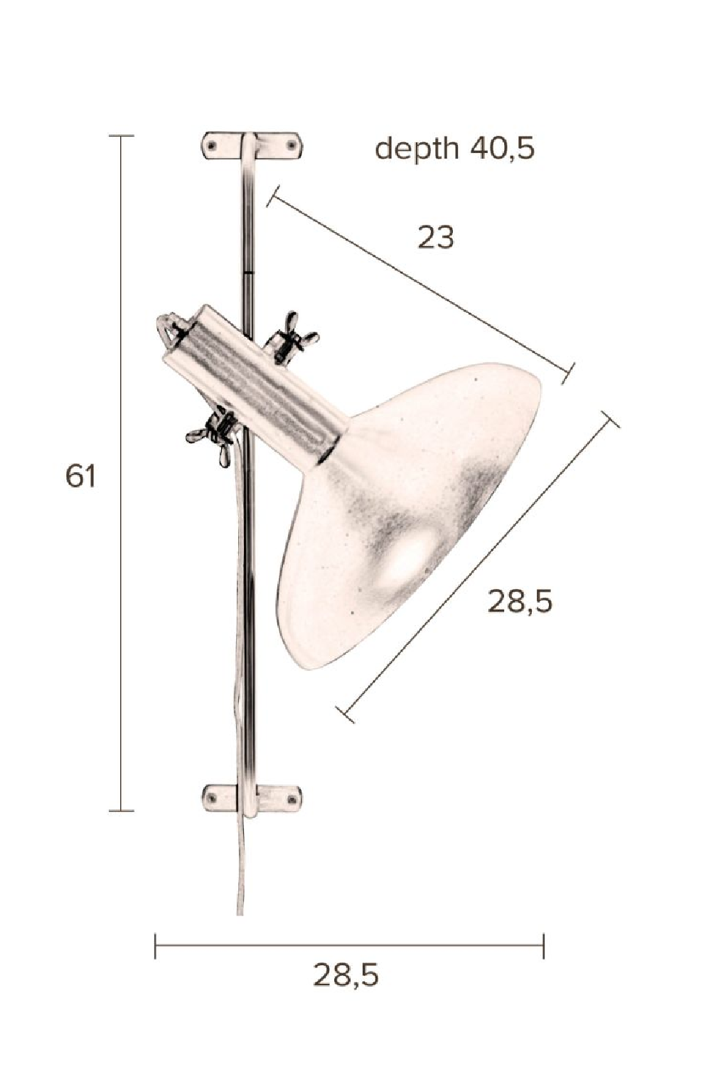 Adjustable Brass Wall Sconce | Dutchbone Karish | DutchFurniture.com