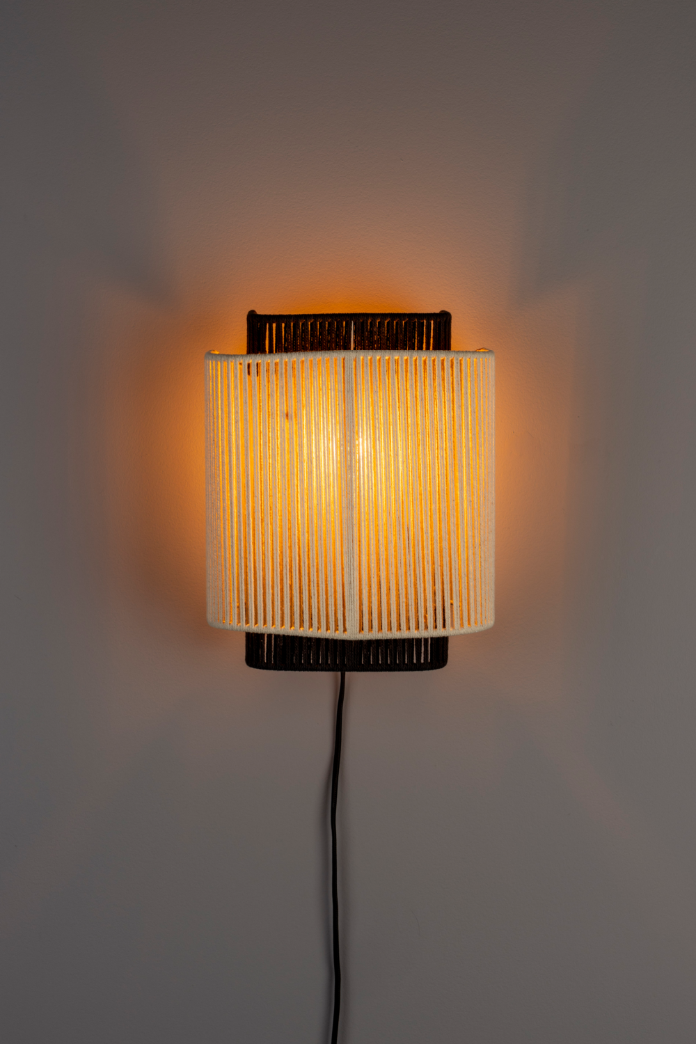 Beige Cotton Thread Wall Lamp | Dutchbone Elon | OROA.com