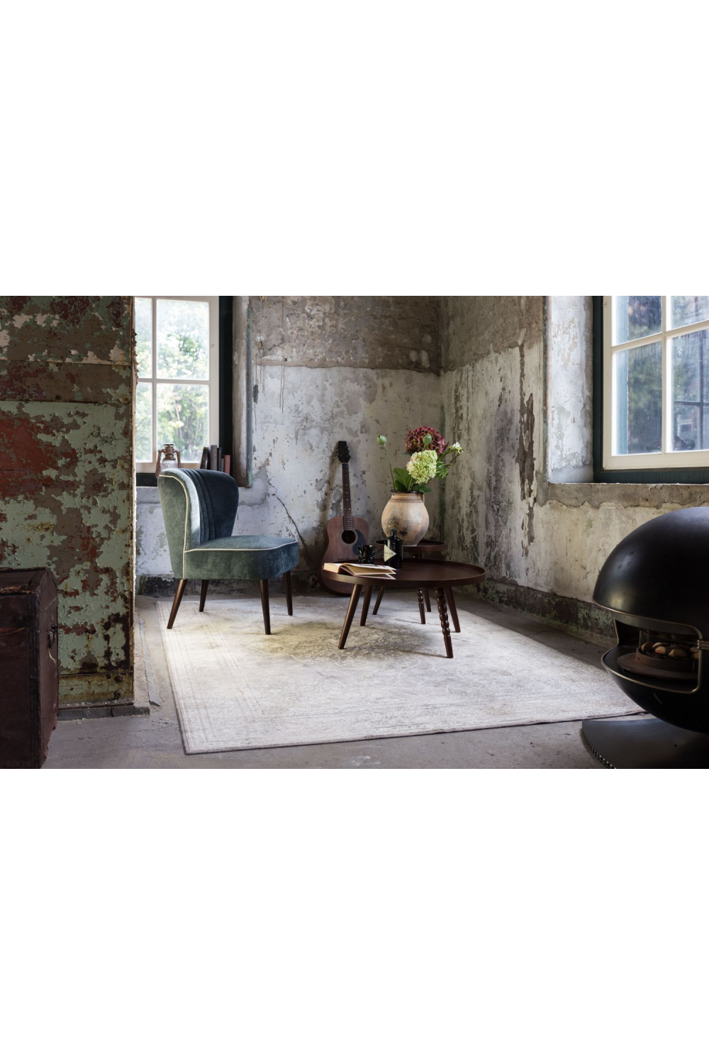 Vintage Light Area Rug 5'5" x 8' | Dutchbone Rugged | DutchFurniture.com