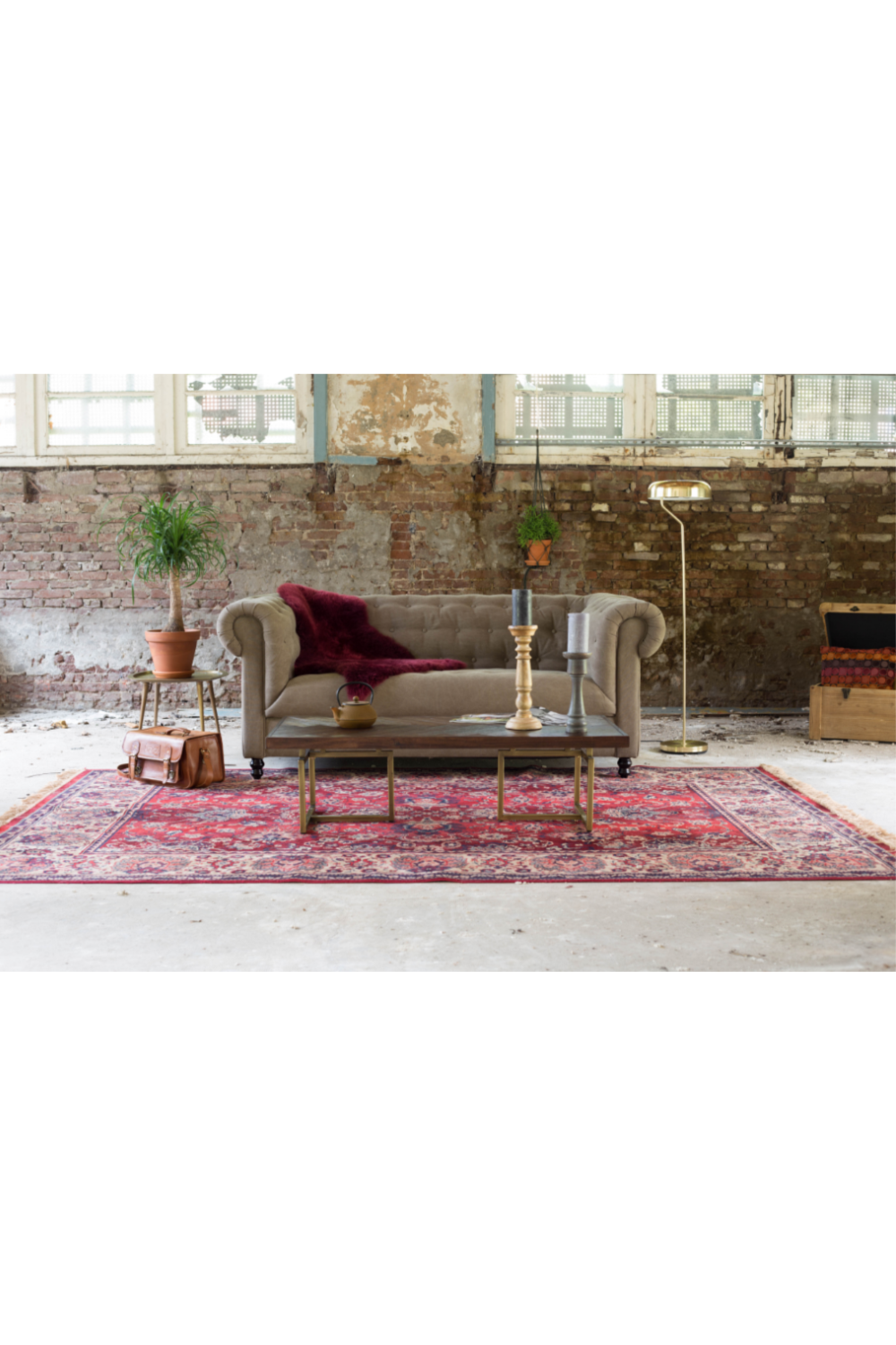 Vintage Style Viscose Carpet 5'7" x 8' | Dutchbone Bid | Oroa.com