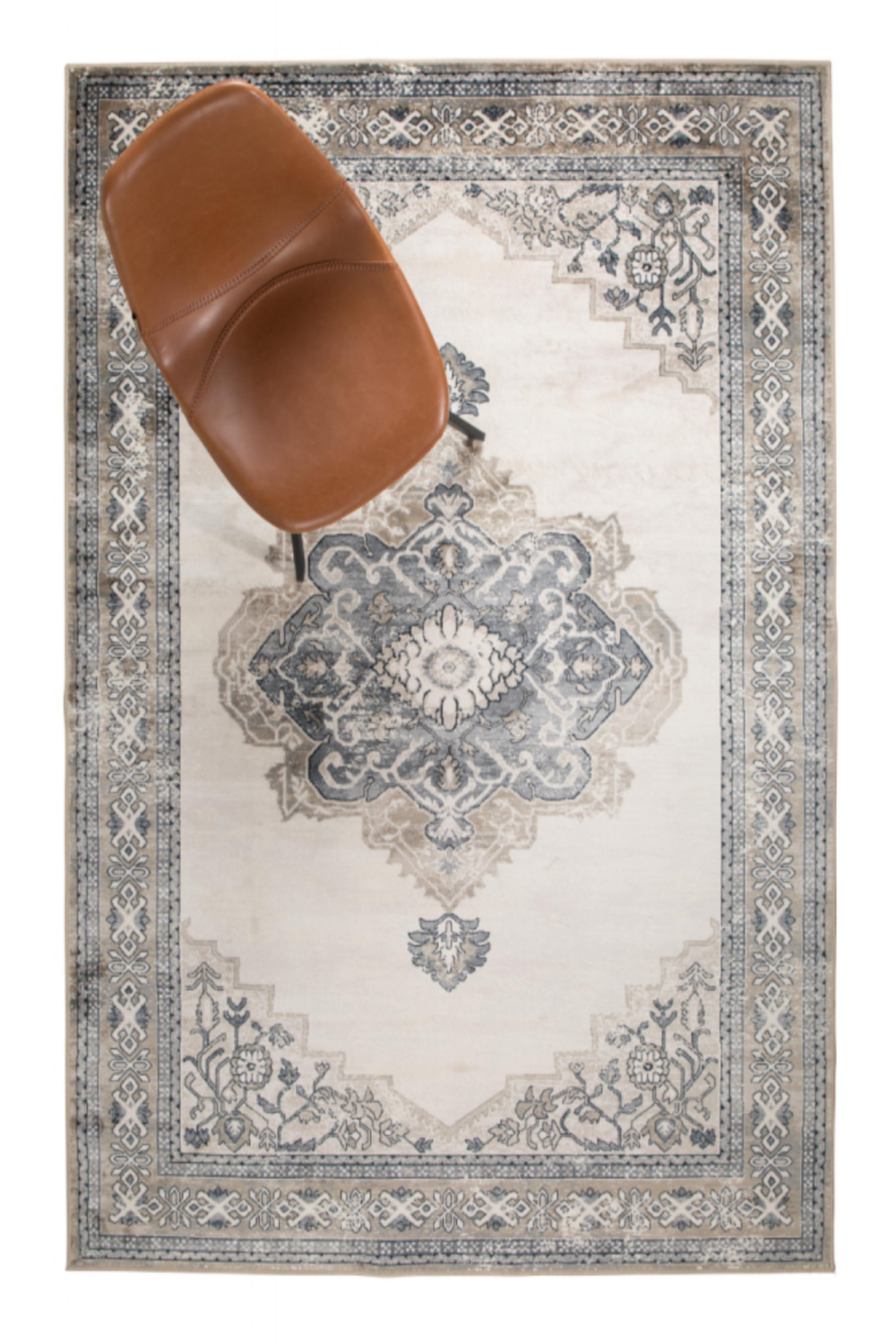 Gray Herati Carpet | Dutchbone Mahal | OROA.com