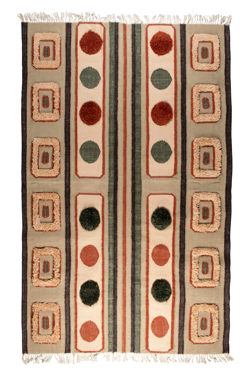 Multi-colored Geometric Rug | Dutchbone Haydon | OROA.com