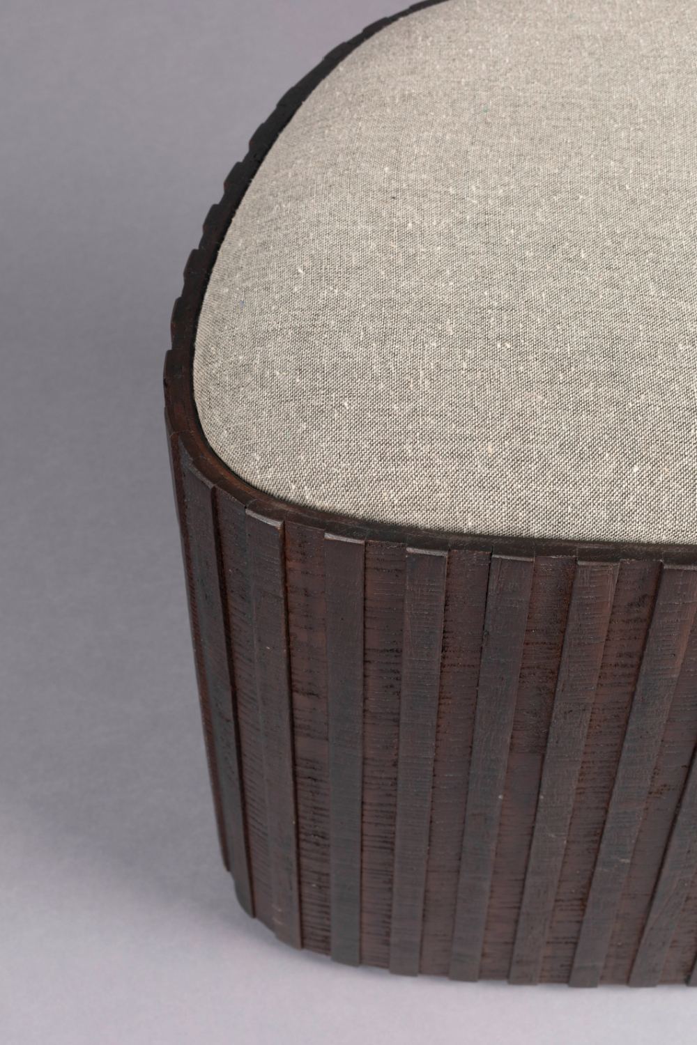 Teak Storage Pouf | Dutchbone Bay | OROA.com