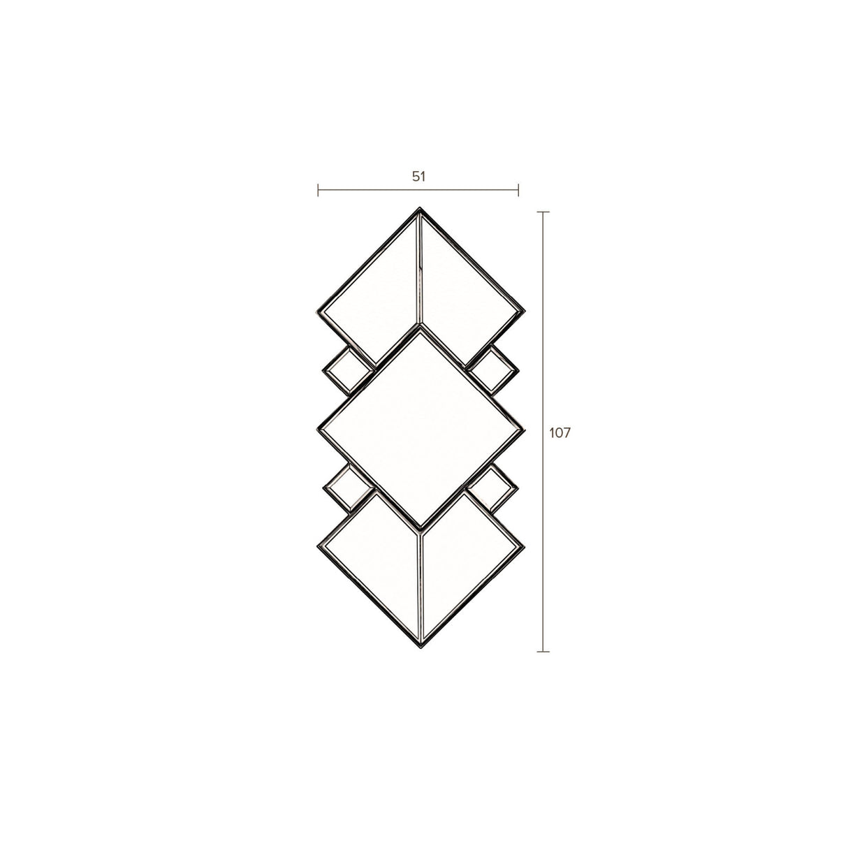 Modern European furniture - Connected Diamond-Shaped Mirror - www.oroa.com | Oroa.com