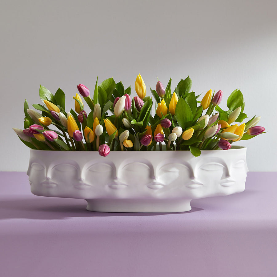 Unglazed Porcelain Long Bowl | Jonathan Adler Dora Maar | Oroa.com