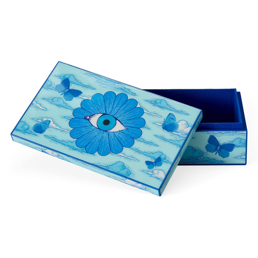 Eye Motif Blue Lacquer Box M | Jonathan Adler Druggist | Oroa.com
