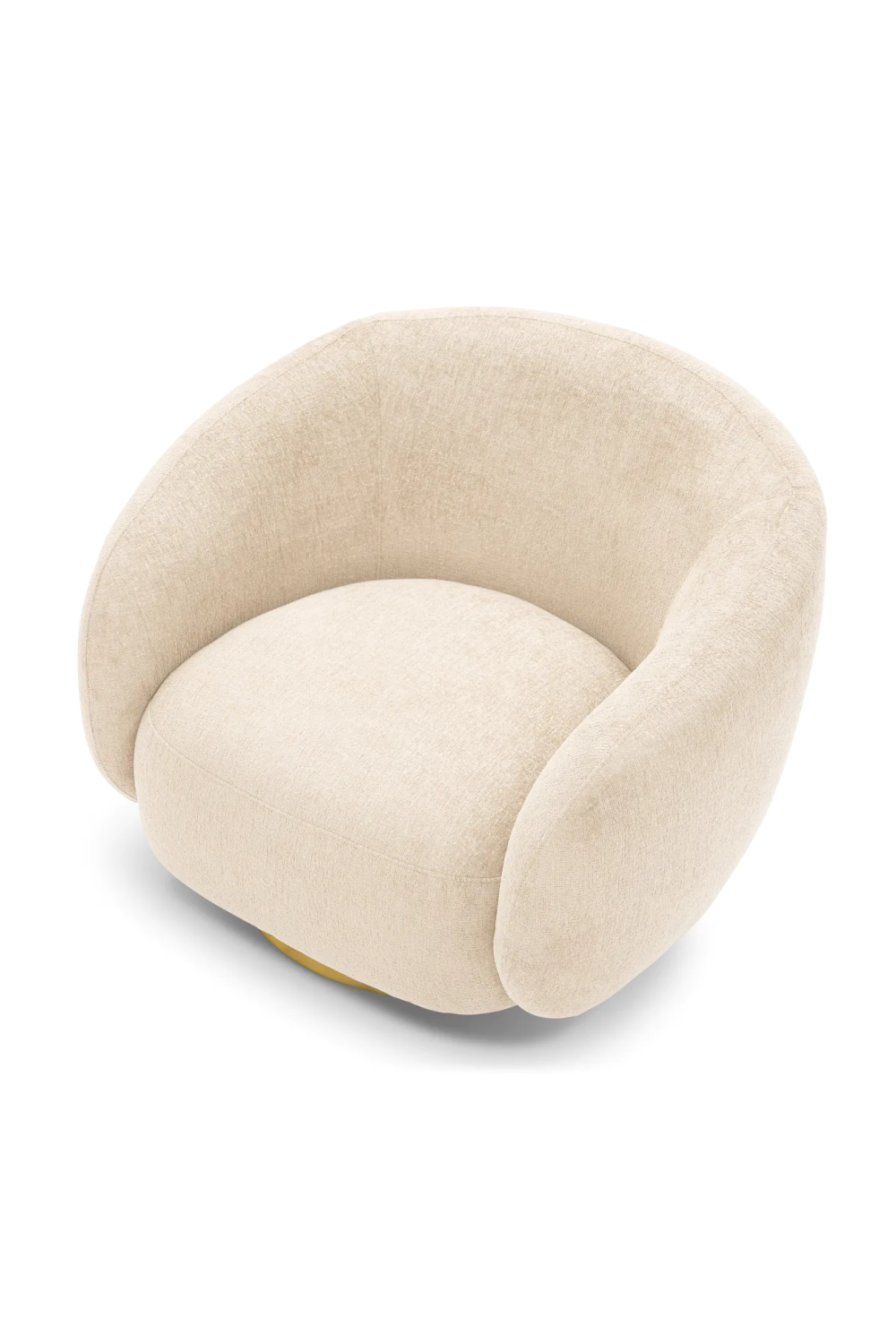 Brass Base Curved Swivel Chair | Eichholtz Brice | Oroa.com