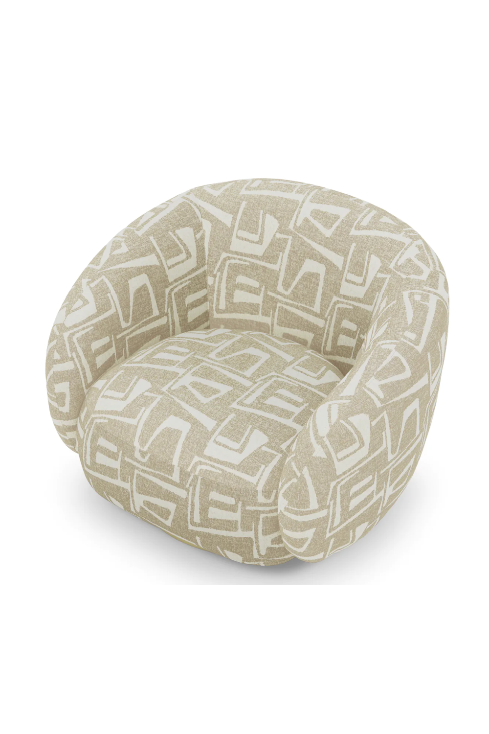 Brass Base Curved Swivel Chair | Eichholtz Brice | Oroa.com