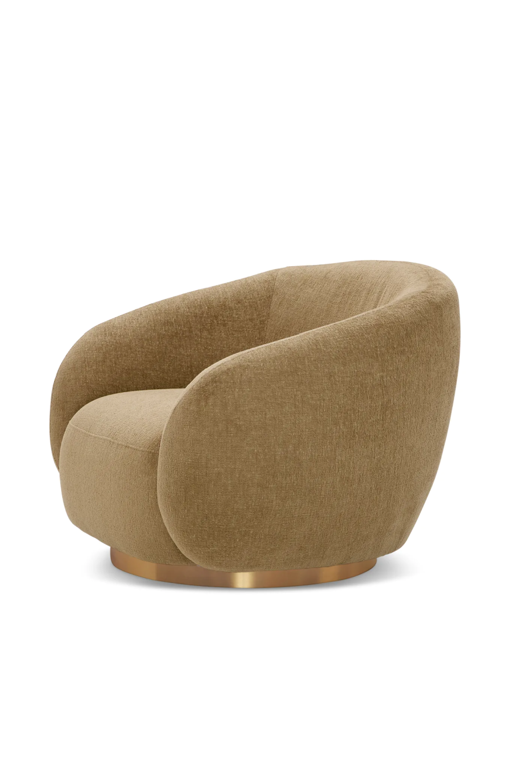 Brass Base Curved Swivel Chair | Eichholtz Brice | Oroa.com