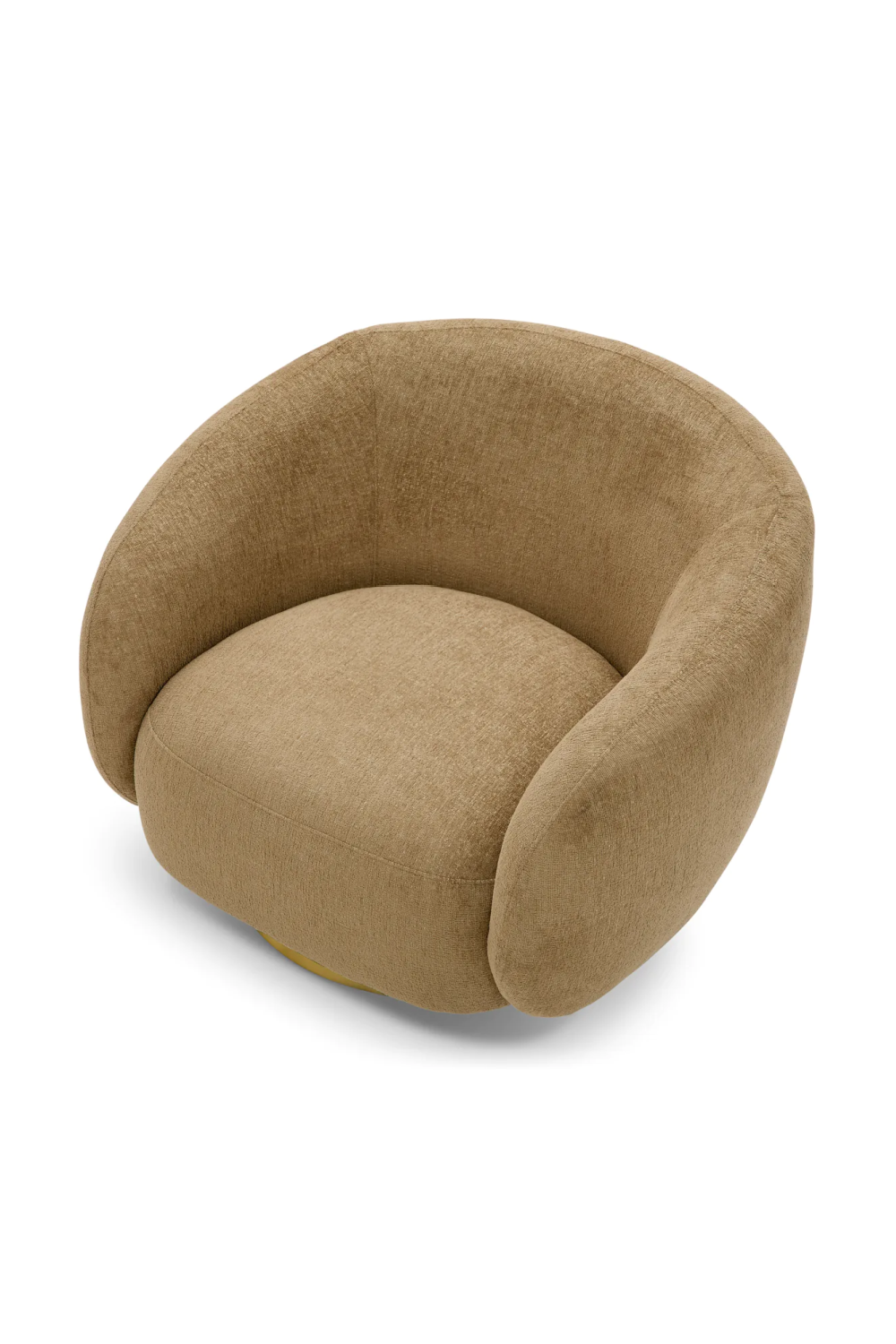 Brass Base Curved Swivel Chair | Eichholtz Brice | Oroa.com
