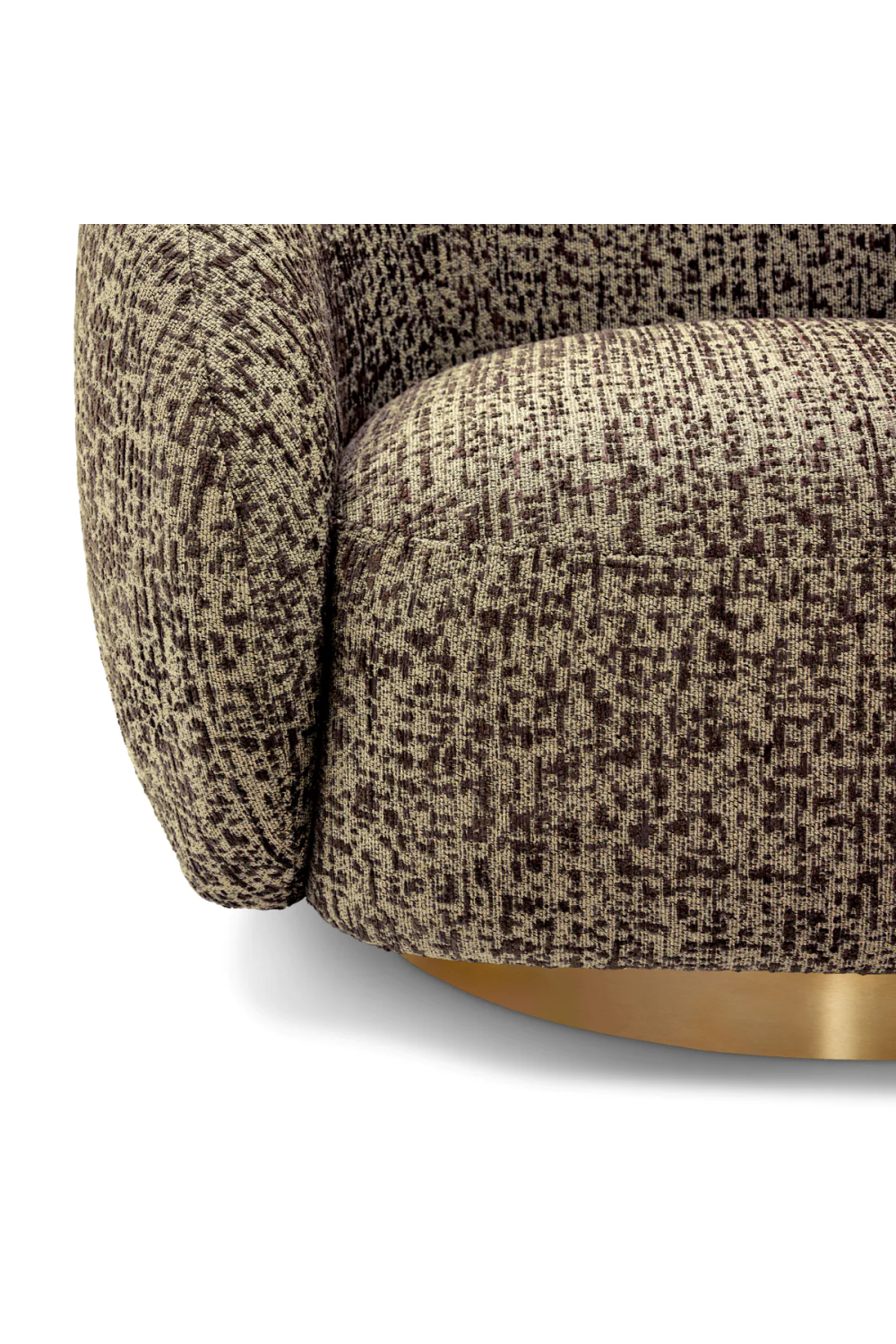 Brass Base Curved Swivel Chair | Eichholtz Brice | Oroa.com